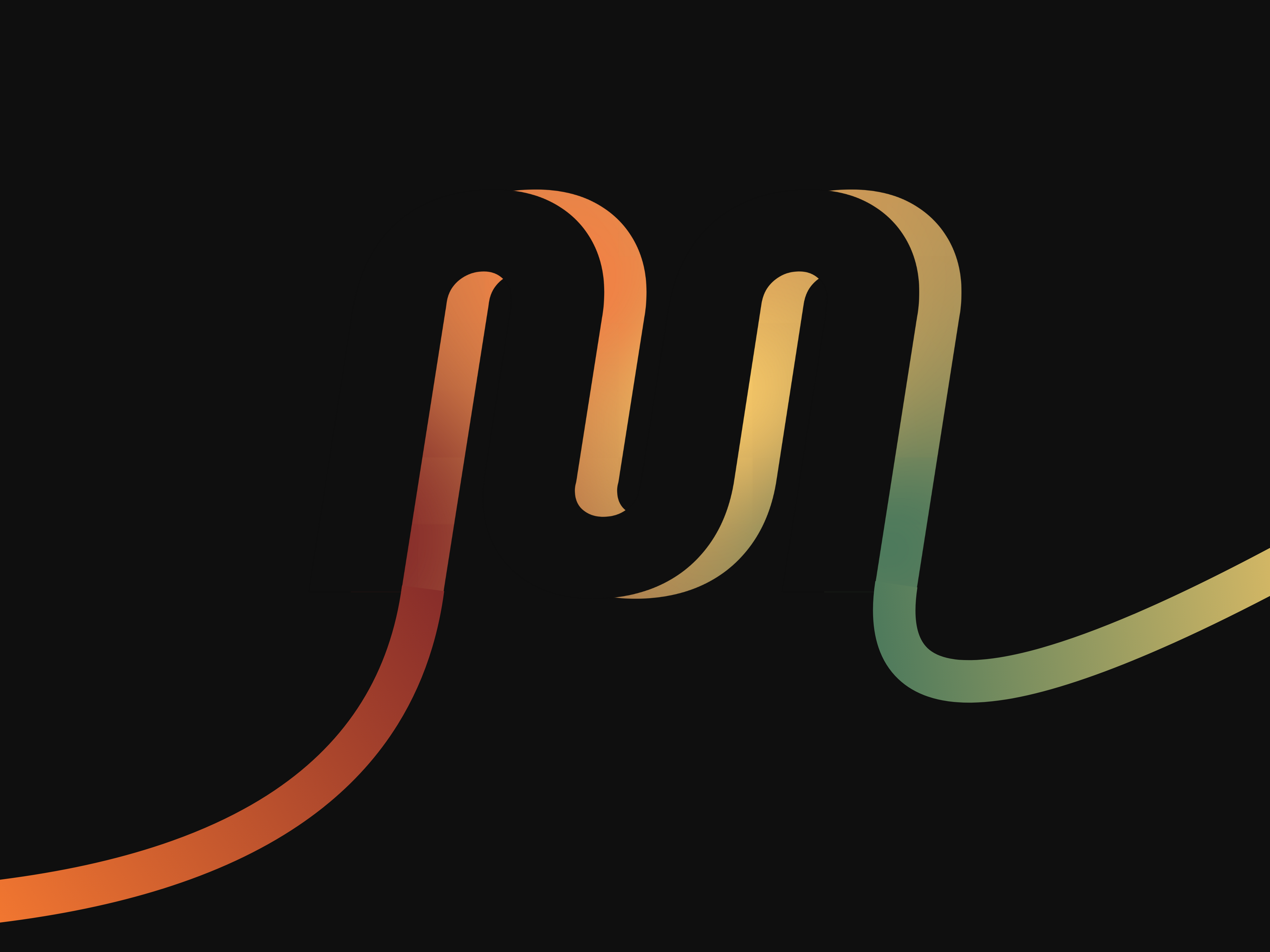 Illustration du logo de La Mèche avec une ligne dégradée qui reprends les couleurs de la marque